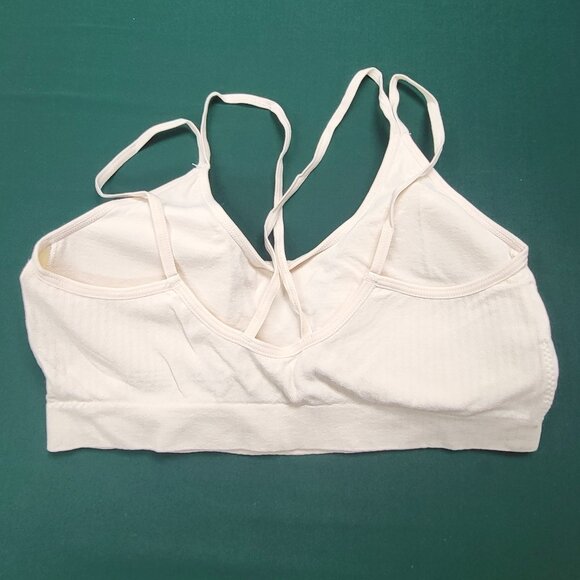 NWOT Set of three Danskin brand bralettes in cream, tan, and stone EUC size L - Picture 4 of 16
